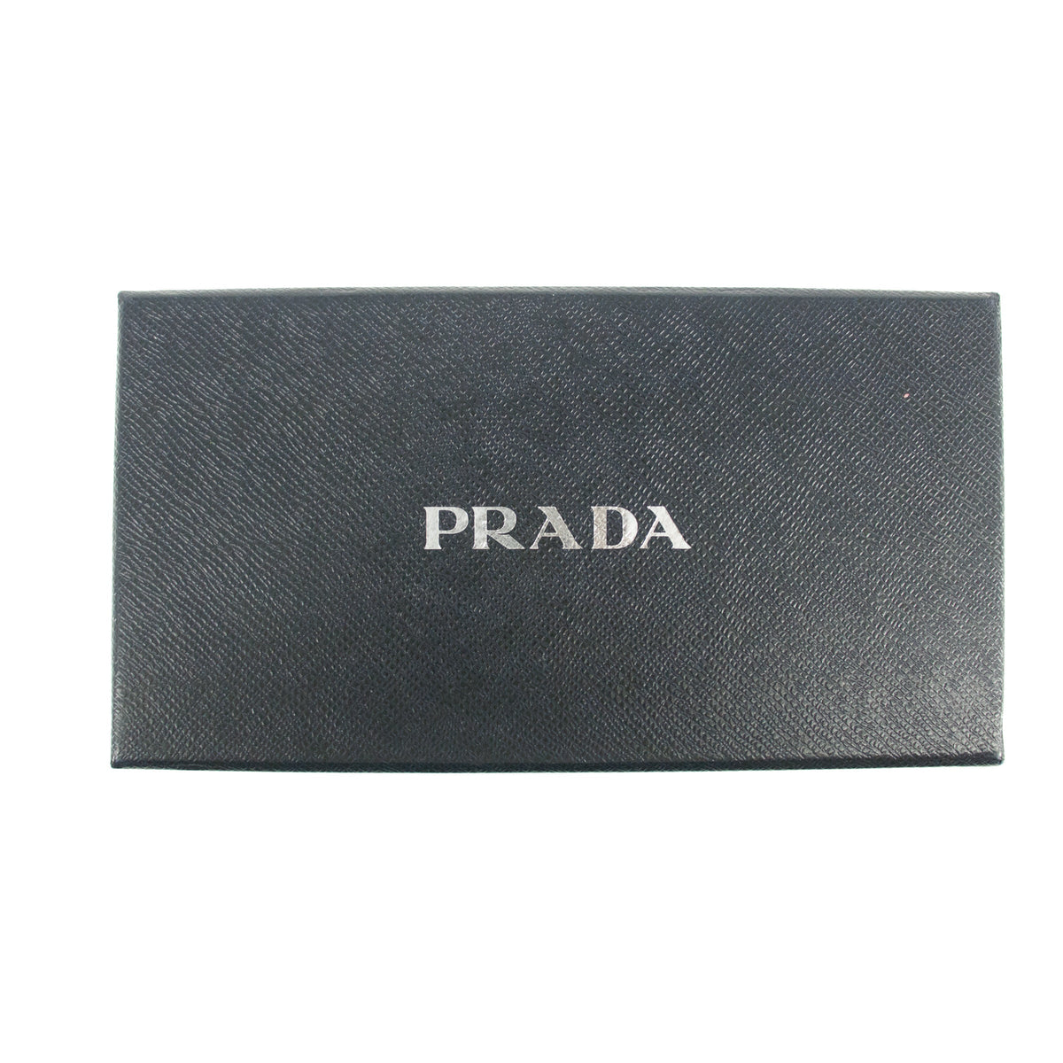Prada Blue Saffiano Leather Long Bow Zip Around Wallet #3427