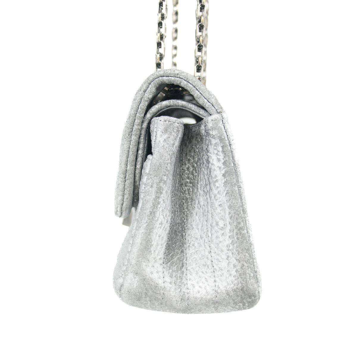 Chanel Metallic Aged Calfskin Double Flap Shoulder Bag #3639