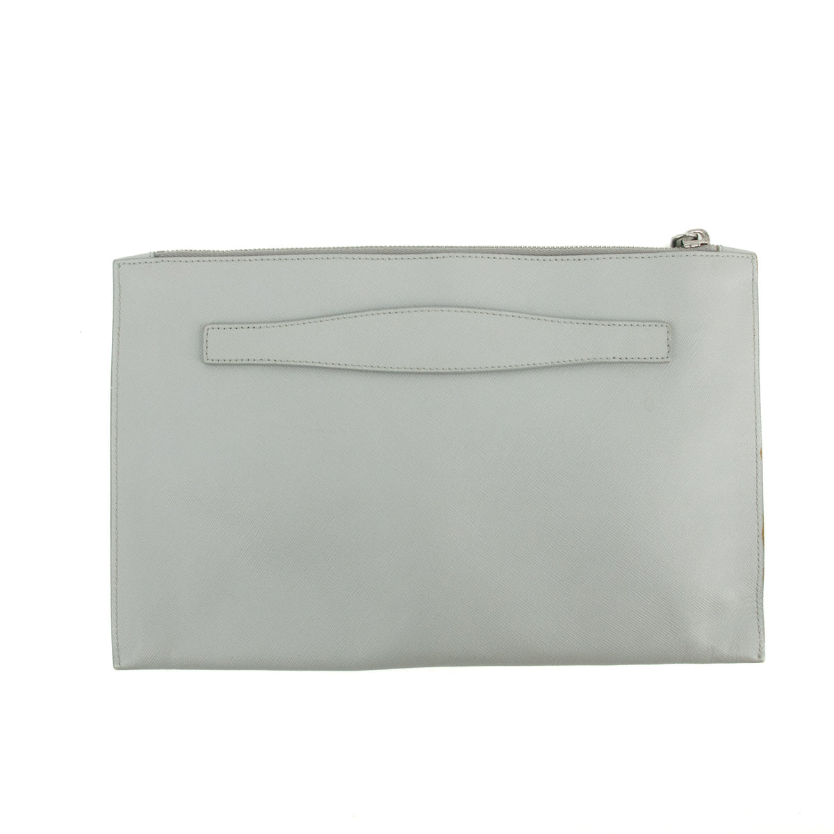 Prada Saffiano Leather Grey Clutch Bag #3727