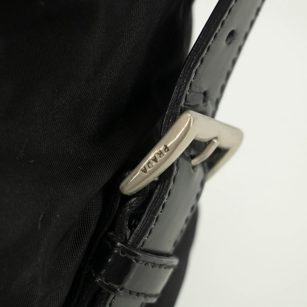 Prada Black Tessuto Nylon x Leather Backpack #4631
