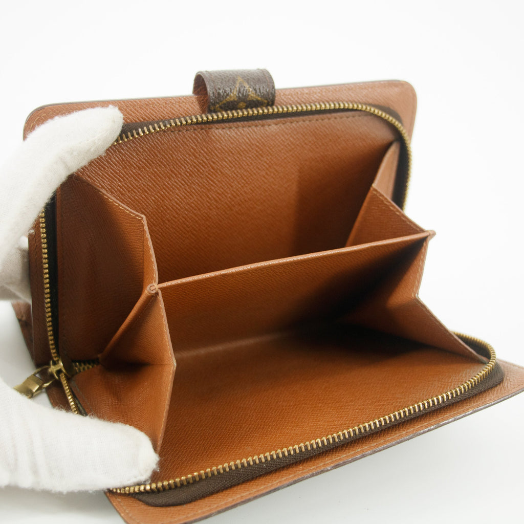 Louis Vuitton Monogram Canvas Porte Papier Zippe Compact Wallet #5146