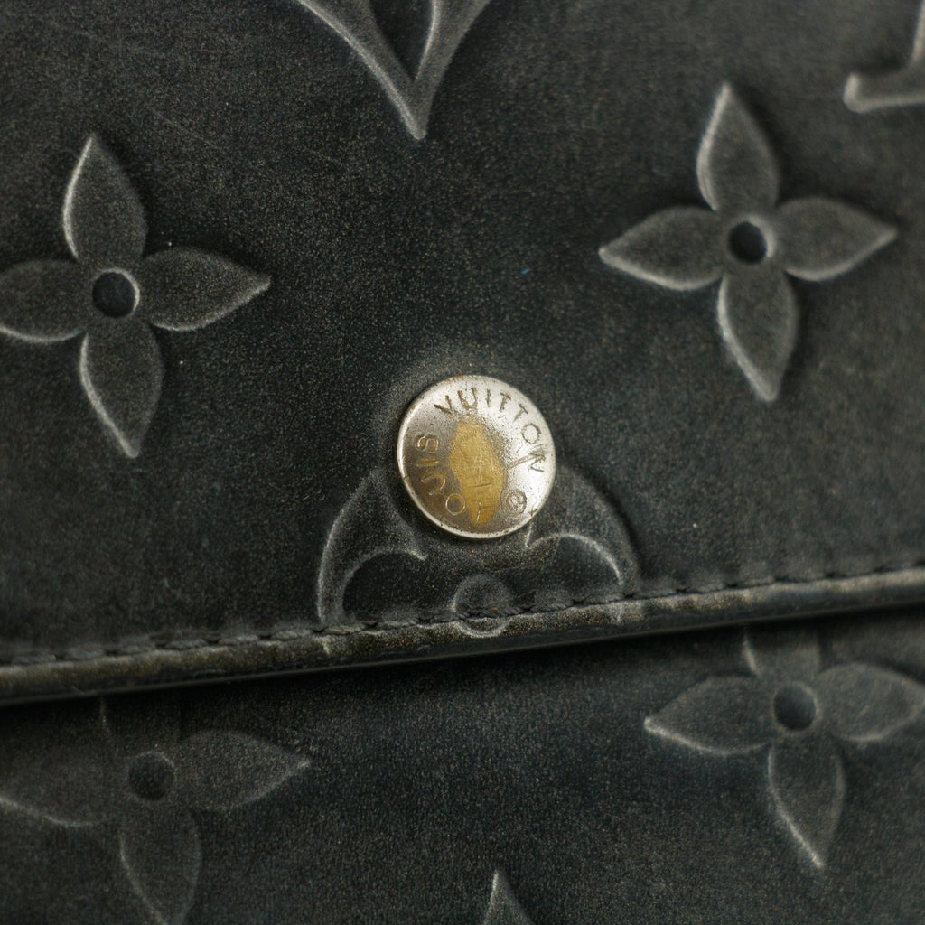 Louis Vuitton Grey Vernis Long Wallet #5166