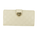 Gucci Guccissima White Heart Continental Long Wallet #5172