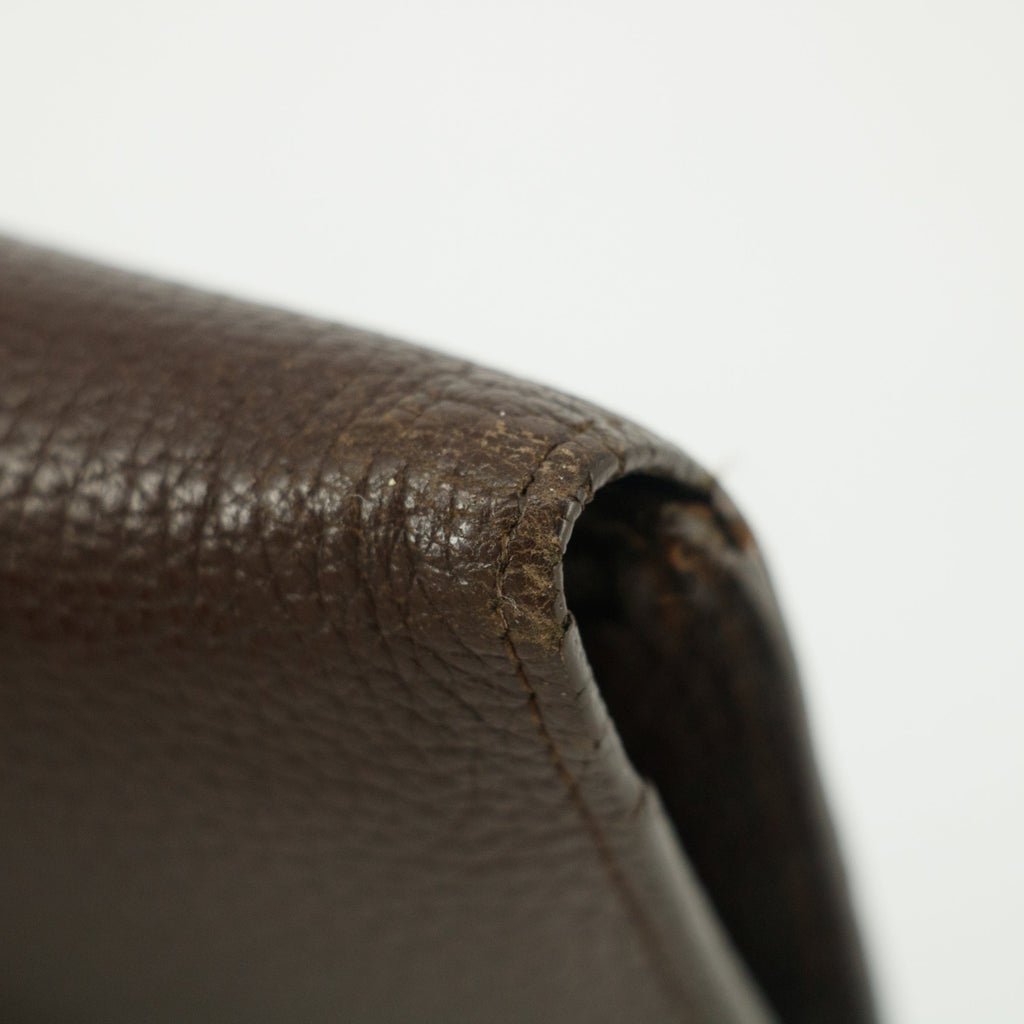 Hermes Brown Leather Long Wallet #5179