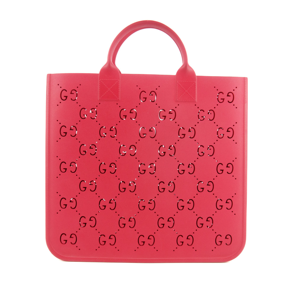 Gucci GG Monogram Rubber Pink Tote  #5273