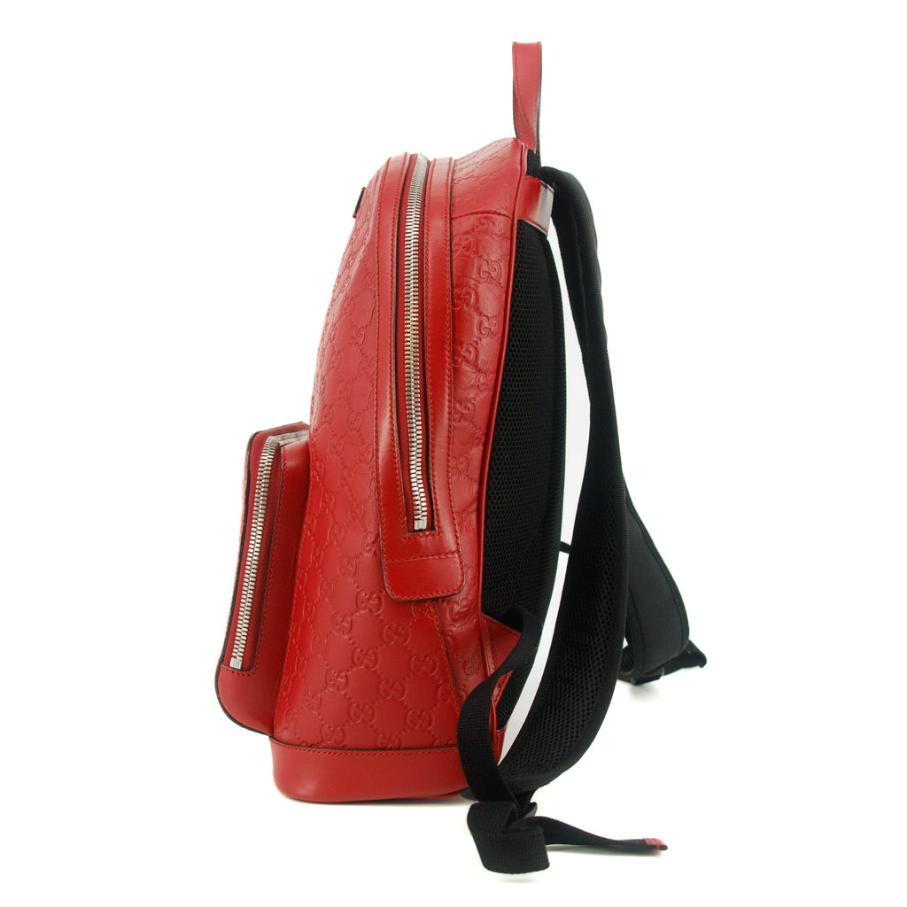 Gucci Red Guccisima Leather Backpack #7692