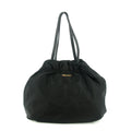 Prada Black Tessuto Nylon x Leather Shoulder Bag #7704