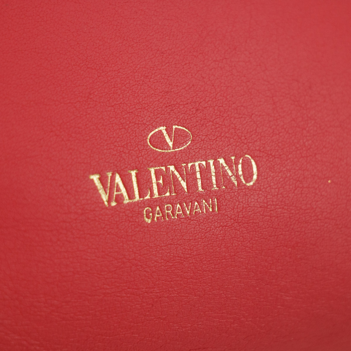 Valentino Rockstud Rose Red Leather Shoulder Bag #8506