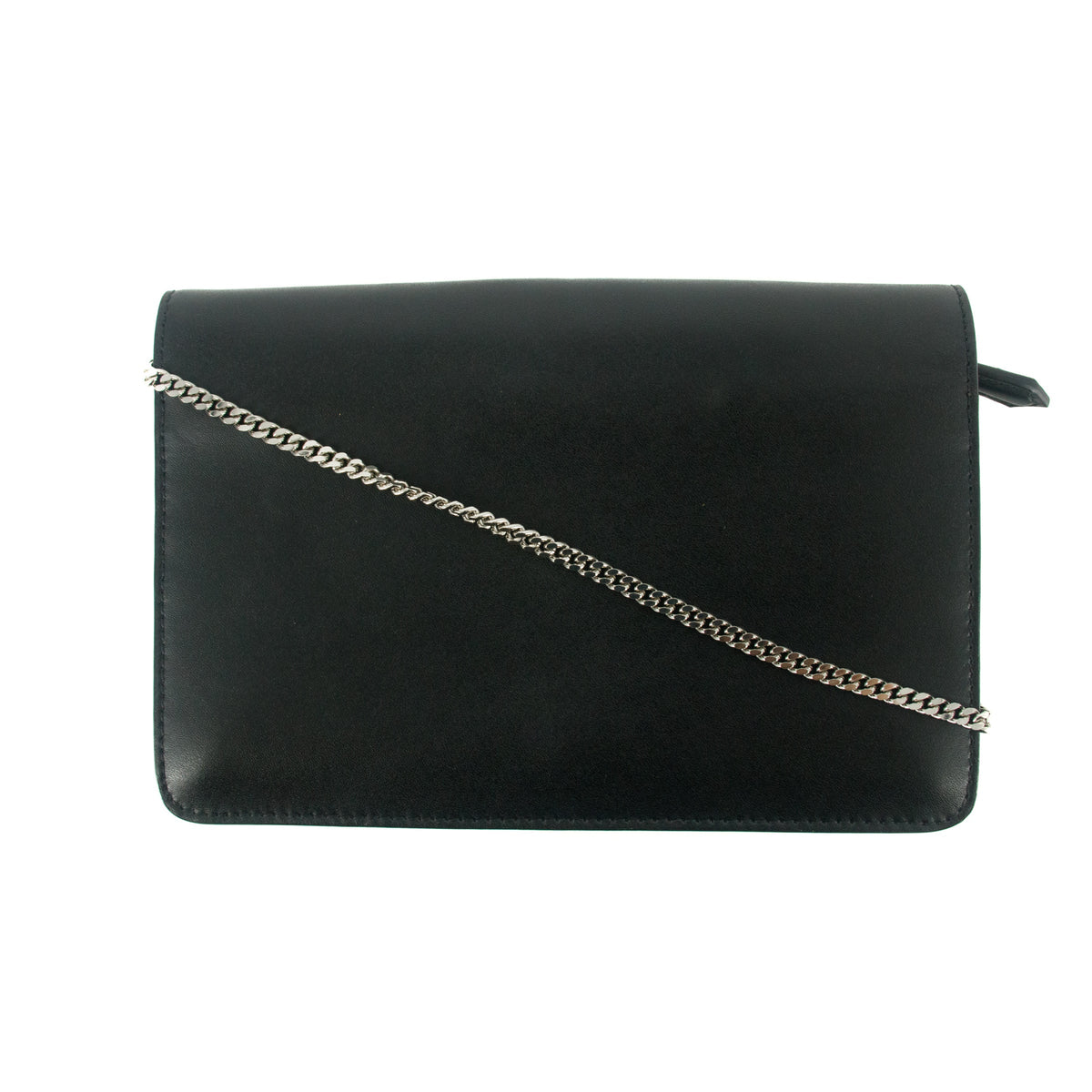 Fendi Chain Wallet Studs Leather Black Multicolor #9209