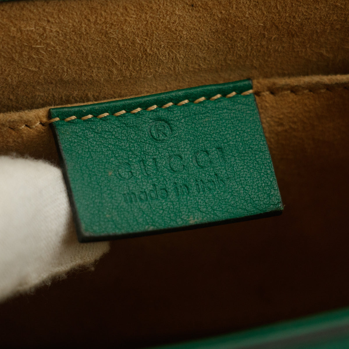 Gucci Small Pearl Studded Padlock Crossbody Bag Green #9219