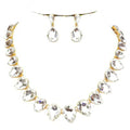 Rhinestone Drop Necklace & Earrings Set