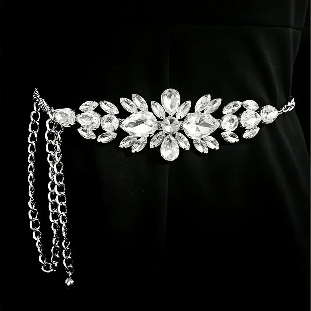 Rhinestone Chain Belt