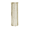 Rhinestone Long Tassel Hand Bracelet – Hollow Geometric Wristband & Cascading Crystal Fringe Cuff for Raves, Festivals & Clubwear