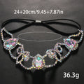 Geometric Rhinestone Thigh Chain – Elastic Crystal Leg Jewelry for Festivals, Raves & Clubwear
